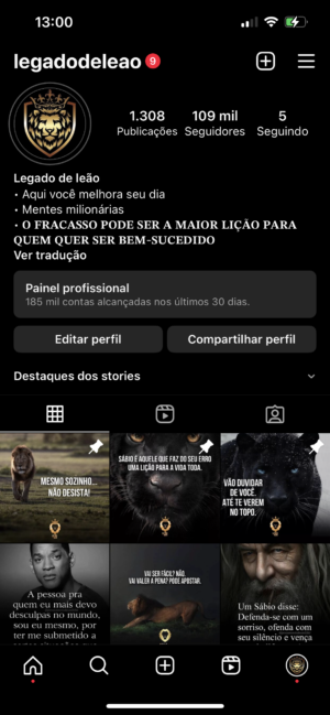 comprar conta instagram com 109k de seguidores reais